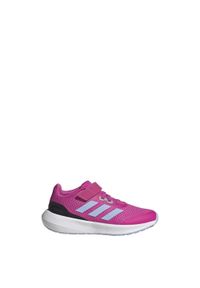 Buty do chodzenia dla dzieci Adidas RunFalcon 3.0 Elastic Lace Top Strap. Okazja: na co dzień. Kolor: niebieski, wielokolorowy, różowy, czarny. Materiał: guma, materiał, tkanina. Sport: turystyka piesza