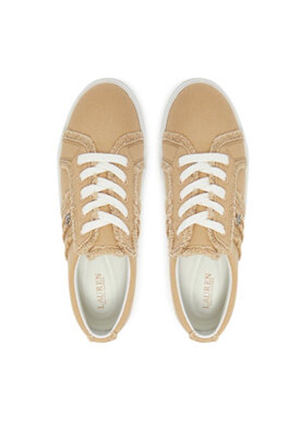 Lauren Ralph Lauren - LAUREN RALPH LAUREN Sneakersy Janson Fray 802967040004 Beżowy. Kolor: beżowy. Materiał: materiał
