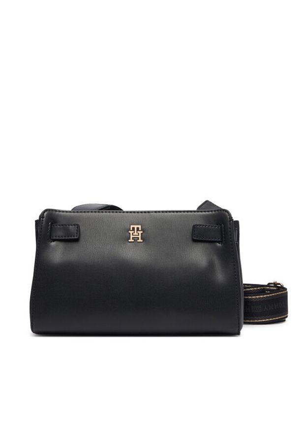 TOMMY HILFIGER - Tommy Hilfiger Torebka Th Joy Crossover AW0AW19065 Czarny. Kolor: czarny. Materiał: skórzane