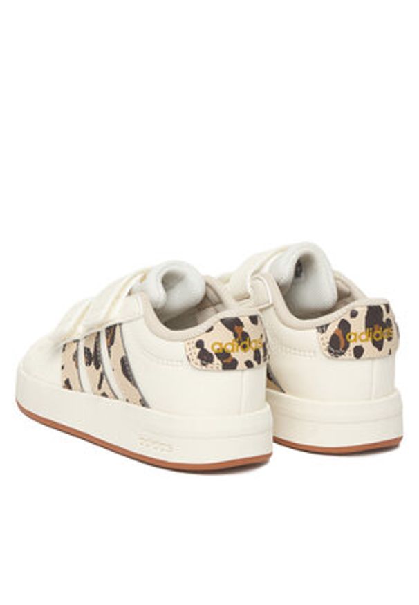 Adidas - adidas Sneakersy Grand Court 3.0 KJ4831 Biały. Kolor: biały. Materiał: skóra