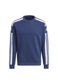 Adidas - Bluza piłkarska męska adidas Squadra 21 Sweat Top. Kolor: niebieski. Materiał: polar. Sport: piłka nożna