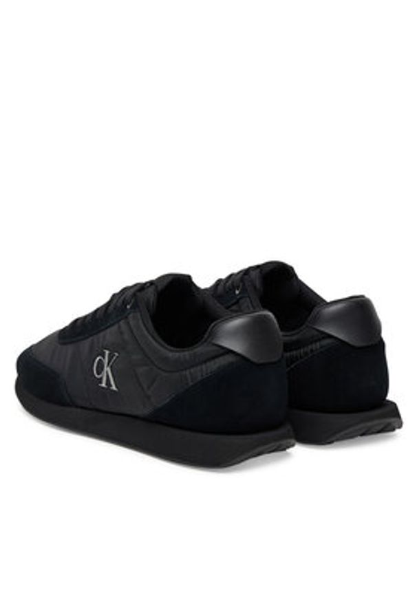 Calvin Klein Sneakersy Retro Runner Ess Mix Mat YM0YM01361 Czarny. Kolor: czarny. Materiał: materiał