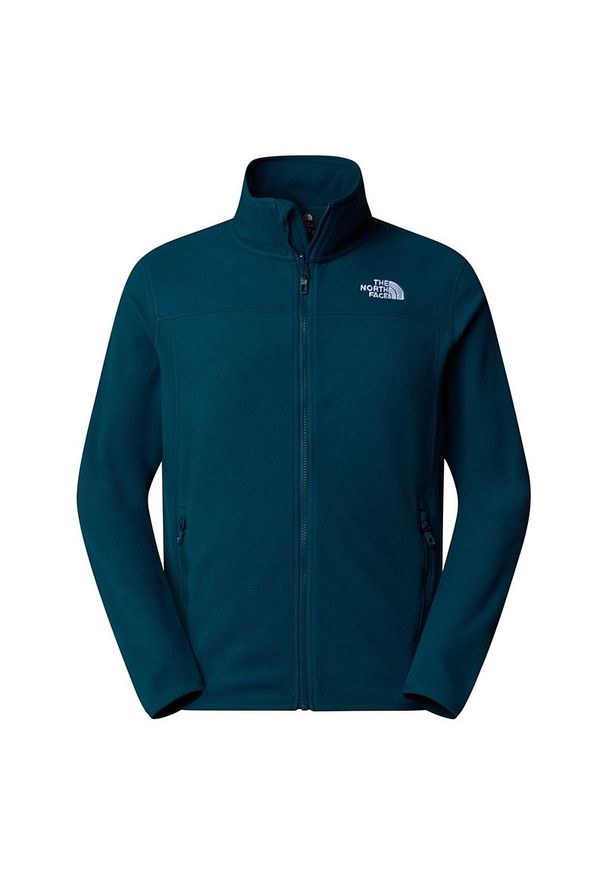 Bluza The North Face 100 Glacier Full-Zip Fleece 0A855X1NO1 - niebieska. Okazja: na co dzień. Kolor: niebieski. Materiał: poliester. Styl: klasyczny, casual