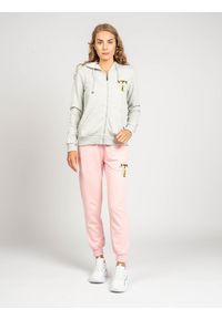 Trussardi Jeans - Trussardi Sport Bluza | 44F000231T000657 | Kobieta | Szary. Okazja: na co dzień. Typ kołnierza: kaptur. Kolor: szary. Materiał: bawełna. Wzór: nadruk. Styl: sportowy #9