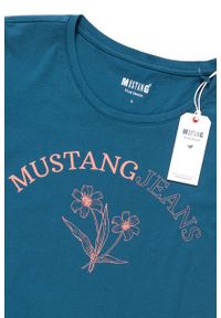 Mustang - MUSTANG T SHIRT DAMSKI Alina C Print Majolica Blue 1008934 5243. Wzór: nadruk #4