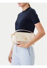 TOMMY HILFIGER - Tommy Hilfiger Torebka Th Modern Conv Crossover AW0AW17465 Beżowy. Kolor: beżowy. Materiał: skórzane #1
