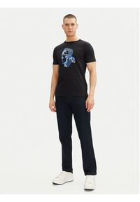 Karl Lagerfeld - KARL LAGERFELD T-Shirt 755065 552241 Granatowy Regular Fit. Typ kołnierza: dekolt w karo. Kolor: niebieski. Materiał: bawełna #5
