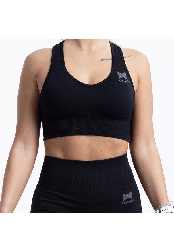 XTREME - Xtreme Sportswear damski top sportowy Czarny. Kolor: czarny. Materiał: materiał. Sport: fitness