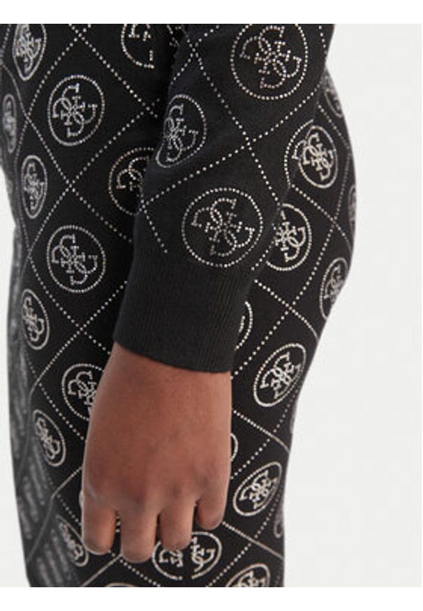 Guess Sweter W6RR66 Z3JD2 Czarny Regular Fit. Kolor: czarny. Materiał: syntetyk