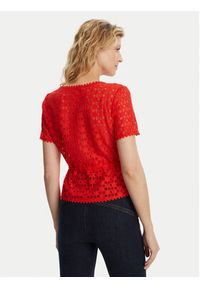 Morgan Bluzka 231-DATE Czerwony Slim Fit. Kolor: czerwony. Materiał: bawełna #2