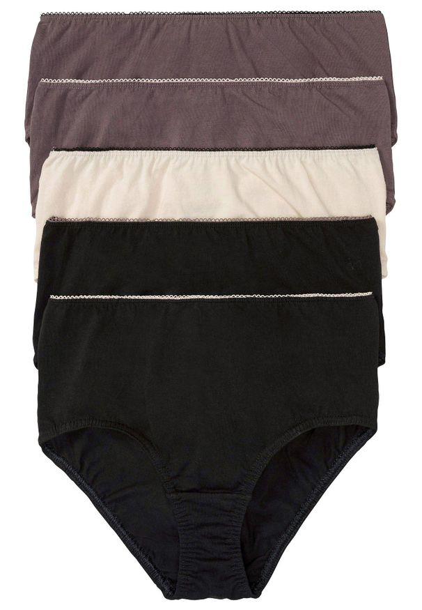 bonprix - Figi maxi (5 par). Kolor: czarny