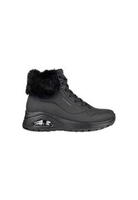 skechers - Buty do chodzenia damskie Skechers Uno Rugged Fall Air. Wysokość cholewki: za kostkę. Zapięcie: sznurówki. Kolor: czarny. Materiał: materiał, syntetyk. Szerokość cholewki: normalna. Sport: turystyka piesza