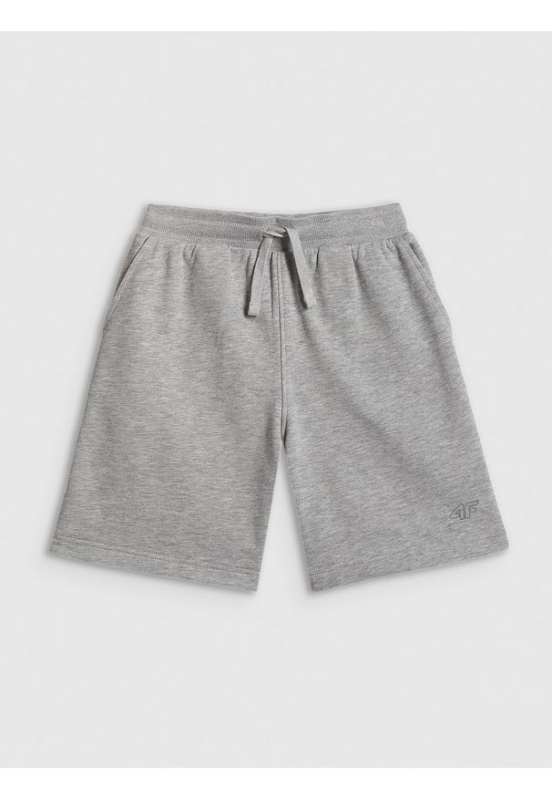 4f - 4F Spodenki dresowe chłopięce - szare 146 (10-11 lat). Okazja: na spacer. Kolor: szary. Materiał: dresówka. Sezon: lato