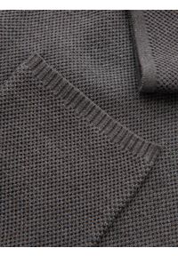 Ombre Clothing - Dzianinowy męski kardigan z kieszeniami i ozdobnymi guzikami – grafitowy melanż V2. Okazja: na co dzień. Kolor: szary. Materiał: dzianina. Wzór: melanż. Styl: casual, elegancki #7
