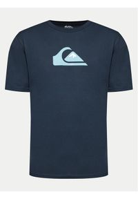 Quiksilver T-Shirt Comp Logo EQYZT07658 Granatowy Regular Fit. Kolor: niebieski. Materiał: bawełna