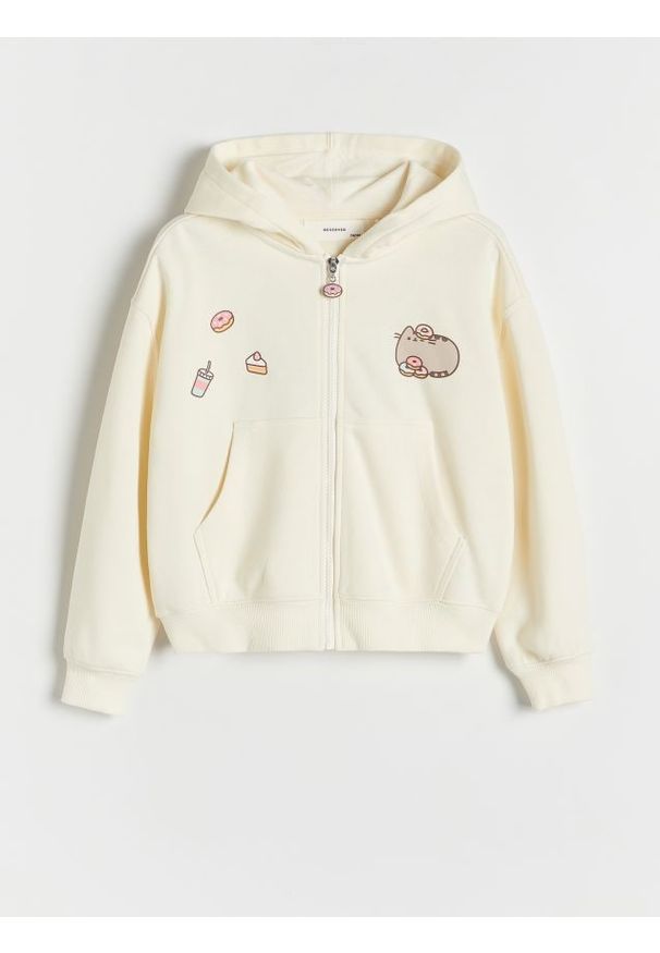 Reserved - Bluza Pusheen - kremowy. Kolor: kremowy. Materiał: bawełna