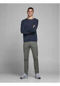 Jack & Jones - Jack&Jones Sweter Leo 12174001 Granatowy Regular Fit. Kolor: niebieski. Materiał: bawełna