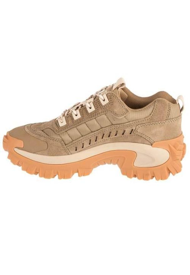CATerpillar - Buty sportowe Sneakersy męskie, Intruder. Zapięcie: sznurówki. Kolor: brązowy. Materiał: guma, skóra, tkanina, materiał, syntetyk. Szerokość cholewki: normalna. Sport: turystyka piesza