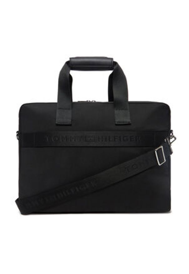 TOMMY HILFIGER - Tommy Hilfiger Torba na laptopa Th Business Nylon Computer Bag AM0AM13191 Czarny. Kolor: czarny. Materiał: materiał
