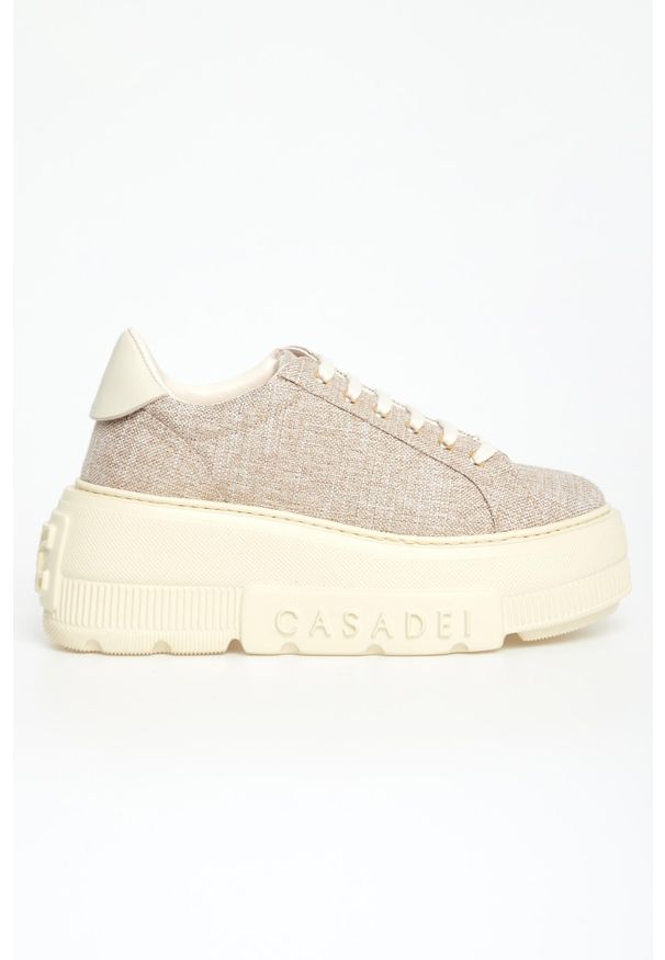 Casadei - Sneakersy damskie skórzane CASADEI. Materiał: skóra