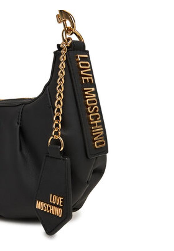 Love Moschino - LOVE MOSCHINO Torebka JC4293PP1NL1500A Czarny. Kolor: czarny. Materiał: skórzane