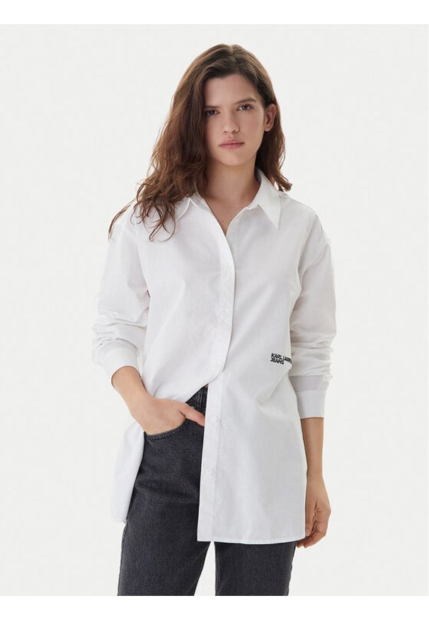 Karl Lagerfeld Jeans Koszula A3W11010 Biały Regular Fit. Kolor: biały. Materiał: bawełna