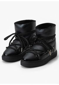 Inuikii - INUIKII GLOSS Śniegowce damskie. Okazja: na co dzień, do pracy, na spacer. Kolor: czarny. Styl: casual #4