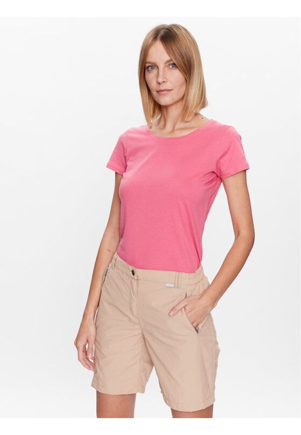 Regatta T-Shirt Carlie RWT198 Różowy Regular Fit. Kolor: różowy. Materiał: bawełna