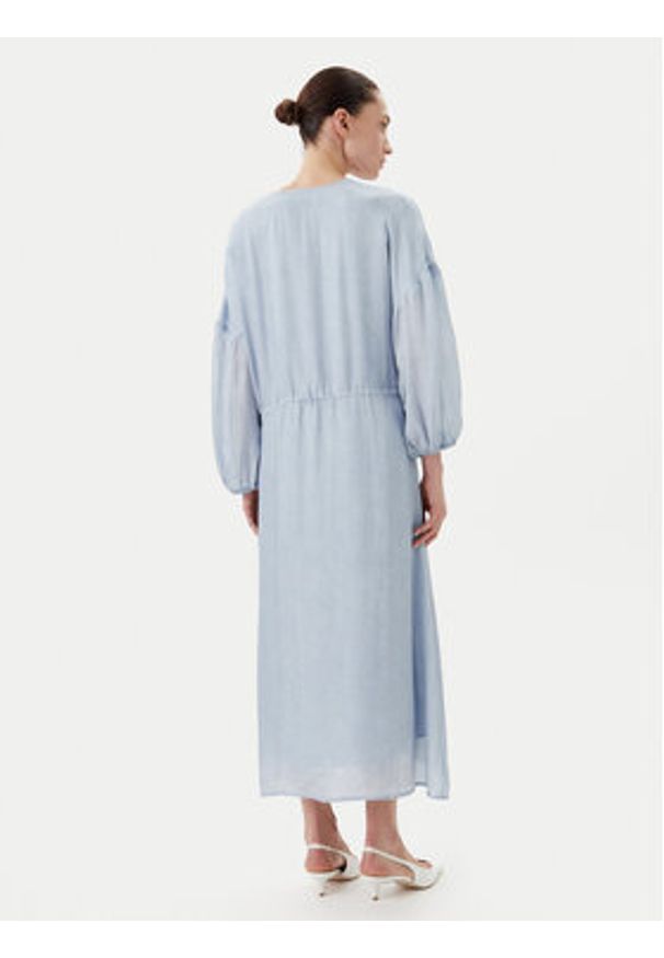 Bruuns Bazaar Sukienka letnia Sinapsis Cata BBW4441 Niebieski Loose Fit. Kolor: niebieski. Materiał: wiskoza. Sezon: lato
