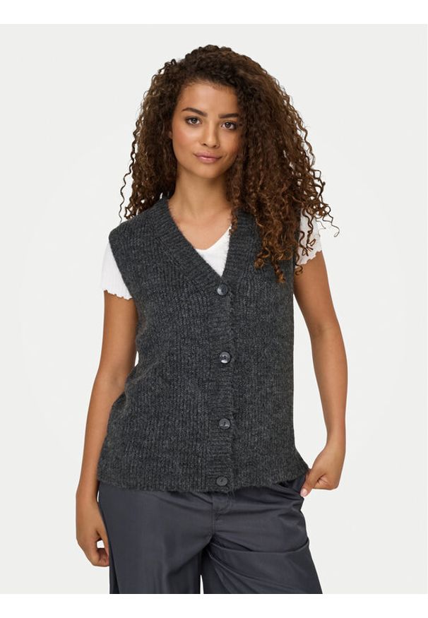 only - ONLY Kardigan Jane 15354283 Szary Regular Fit. Kolor: szary. Materiał: syntetyk