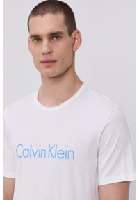 Calvin Klein Underwear T-shirt piżamowy kolor biały z nadrukiem. Kolor: biały. Materiał: materiał. Wzór: nadruk #4