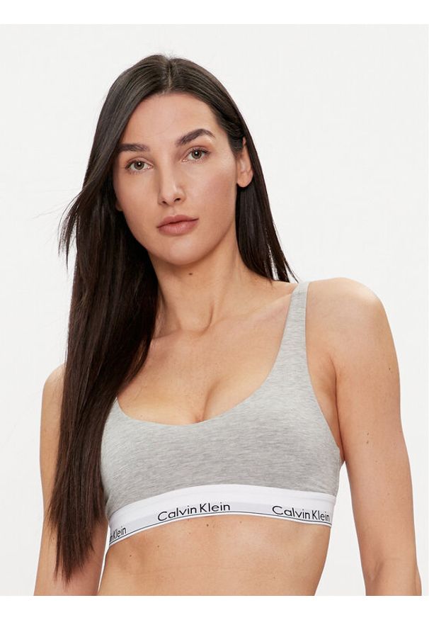 Calvin Klein Underwear Biustonosz top 000QF7586E Szary. Kolor: szary. Materiał: bawełna