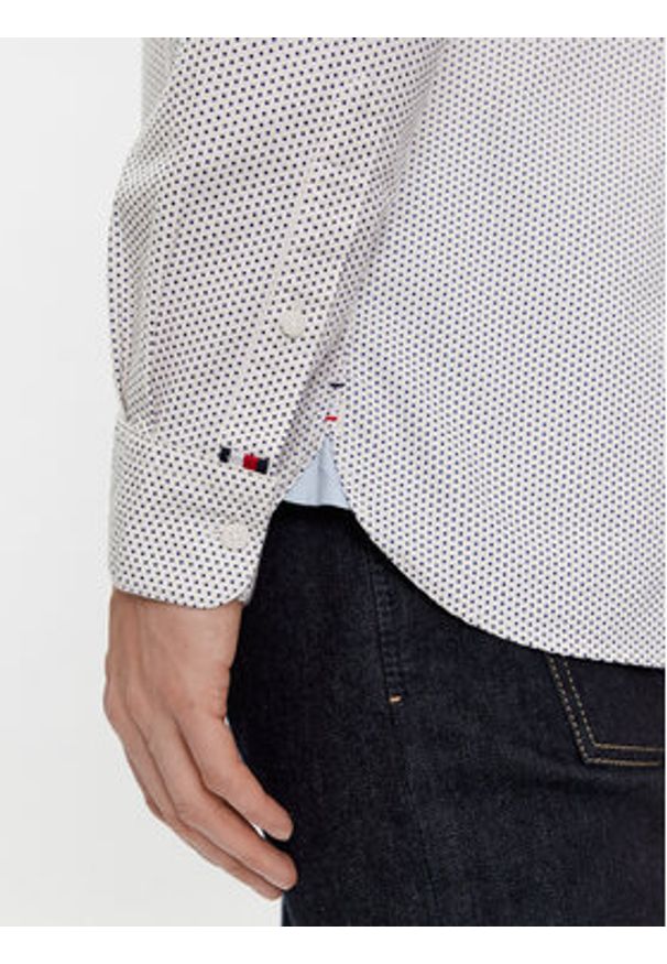 TOMMY HILFIGER - Tommy Hilfiger Koszula Oxford MW0MW33778 Niebieski Slim Fit. Kolor: niebieski. Materiał: bawełna