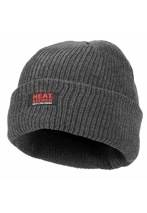 HEAT KEEPER - Damska czapka termoaktywna Heatkeeper Chenille ciemnoszara. Kolor: szary. Sezon: zima. Styl: sportowy