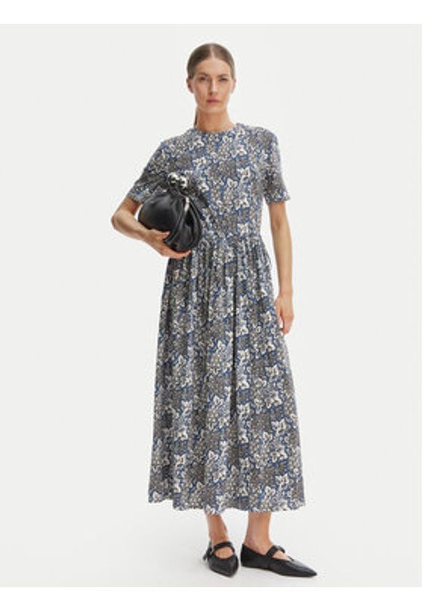 Weekend Max Mara Sukienka letnia Fascino 2615621012 Niebieski Regular Fit. Kolor: niebieski. Materiał: bawełna. Sezon: lato
