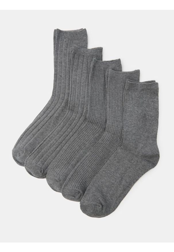 Sinsay - Skarpetki 5 pack - szary. Kolor: szary