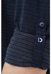 Tom Tailor koszula bawełniana męska kolor granatowy slim z kołnierzykiem button-down. Typ kołnierza: button down. Kolor: niebieski. Materiał: bawełna #5