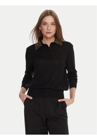 Lola Casademunt by Maite Sweter MF2511006 Czarny Regular Fit. Kolor: czarny. Materiał: syntetyk #1