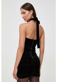 BARDOT - Bardot sukienka kolor czarny mini dopasowana. Kolor: czarny. Długość rękawa: na ramiączkach. Typ sukienki: dopasowane. Długość: mini #3