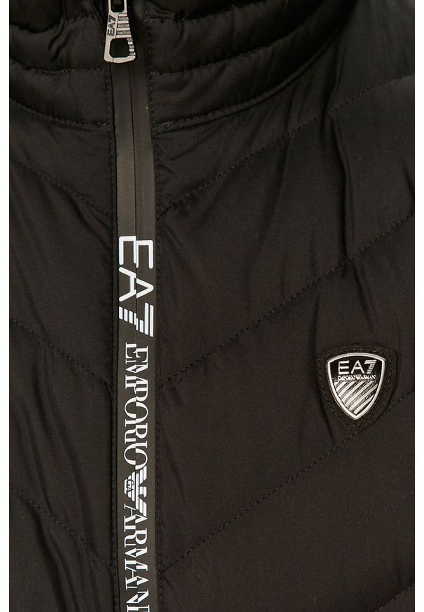 EA7 Emporio Armani - Bezrękawnik puchowy. Okazja: na co dzień. Kolor: czarny. Materiał: puch. Długość rękawa: bez rękawów. Styl: casual