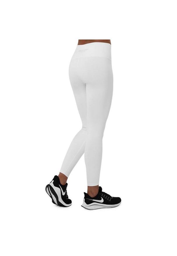 SIROKO - Legginsy sportowe ze średnim stanem Fitness Siroko Run. Kolor: biały. Materiał: nylon. Sport: fitness, bieganie