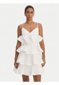 Fracomina Sukienka koktajlowa FQ26SD1007W83101 Biały Regular Fit. Kolor: biały. Materiał: syntetyk. Styl: wizytowy #1