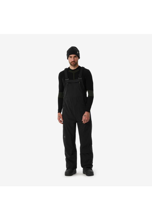 DREAMSCAPE - Spodnie snowboardowe ogrodniczki męskie Dreamscape SNB BIB 900. Kolor: wielokolorowy, brązowy, czarny. Materiał: materiał, puch. Sezon: zima. Sport: snowboard