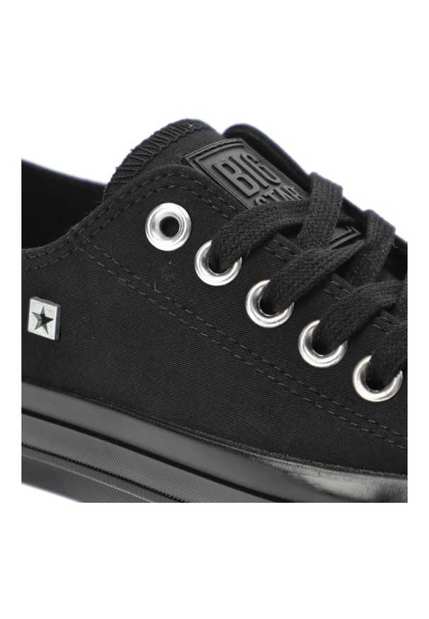 Big-Star - Czarne Trampki Big Star Sportowe Buty Unisex. Okazja: na co dzień. Kolor: czarny. Styl: sportowy