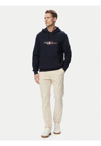 TOMMY HILFIGER - Tommy Hilfiger Bluza Script Flag MW0MW43220 Granatowy Regular Fit. Kolor: niebieski. Materiał: bawełna #3