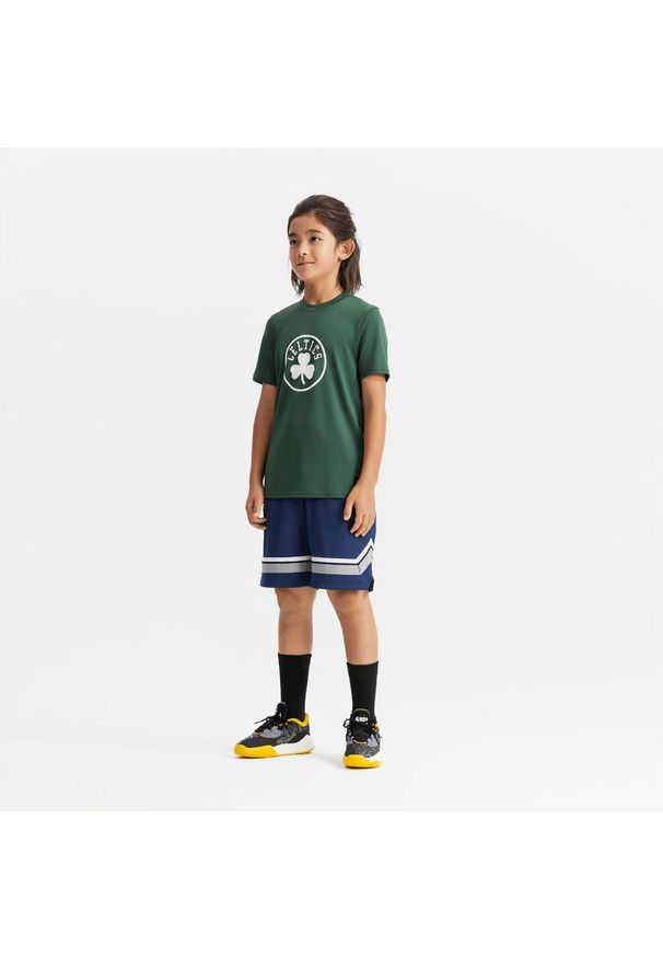 TARMAK - Koszulka do koszykówki dla dzieci Tarmak NBA TS 900. Kolor: zielony. Materiał: poliester, materiał. Sport: koszykówka