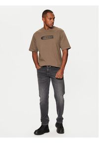G-Star RAW - G-Star Raw T-Shirt D26350 Brązowy Boxy Fit. Kolor: brązowy. Materiał: bawełna #6