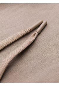 Ombre Clothing - Męskie podwijane spodnie chino z dodatkiem lnu – jasnobrązowe V3 - Rozmiar: XL. Okazja: na co dzień. Kolor: brązowy. Materiał: len. Sezon: lato. Styl: casual #9