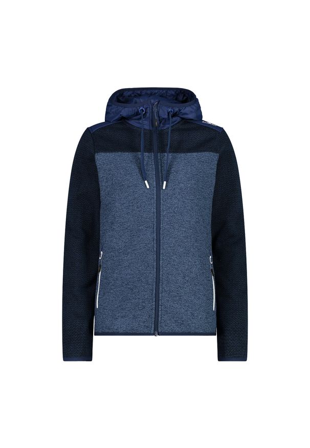 Bluza damska z kapturem CMP. Typ kołnierza: kaptur. Kolor: niebieski. Styl: sportowy. Sport: turystyka piesza