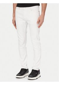 HUGO Jeansy Hugo 734 50556044 Biały Extra Slim Fit. Kolor: biały #1